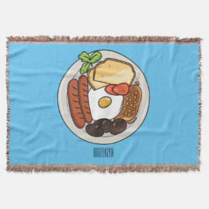 Manta Ilustracion personalizado de desayuno inglés
