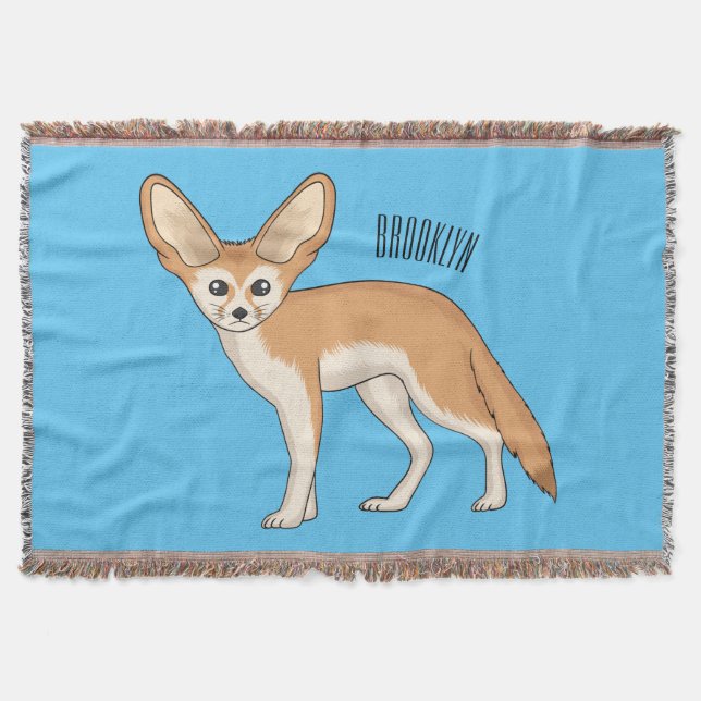 Manta Ilustracion personalizado de Fennec fox (Anverso)