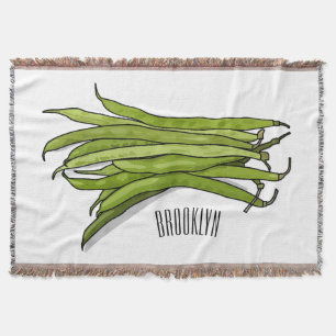 Manta Ilustracion personalizado de frijol verde