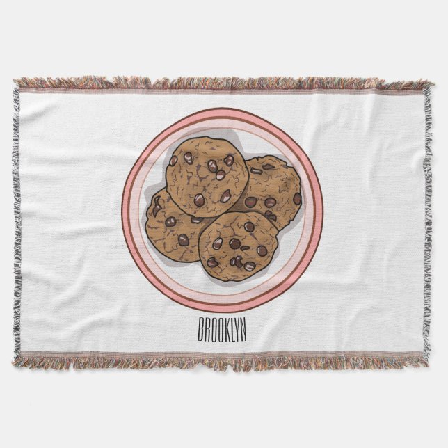 Manta Ilustracion personalizado de galletas de chocolate (Anverso)