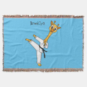 Manta Ilustracion personalizado de Kung Fu giraffe