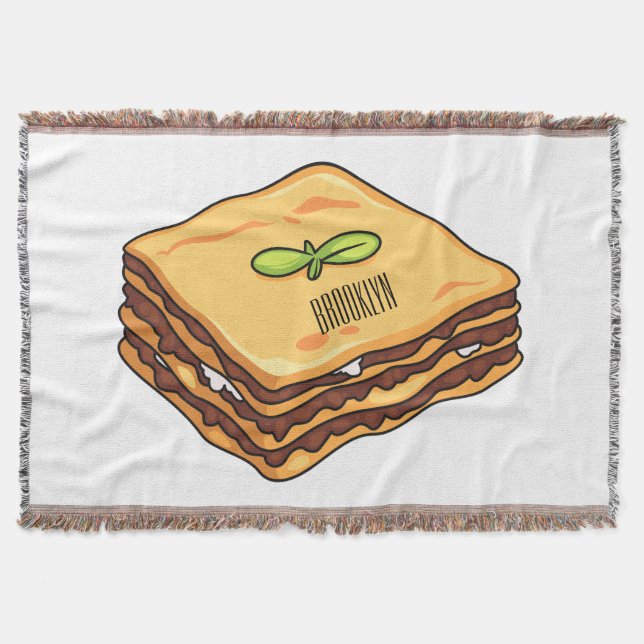Manta Ilustracion personalizado de Lasagna (Anverso)
