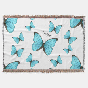 Manta Ilustracion personalizado de mariposas morfo