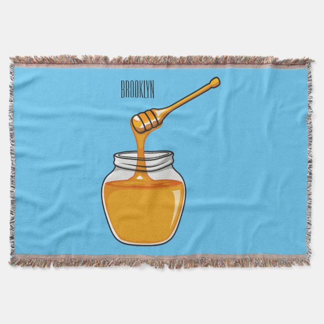 Manta Ilustracion personalizado de miel (Anverso)