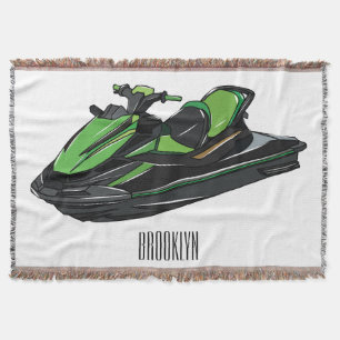 Manta Ilustracion personalizado de moto acuática