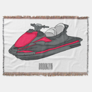 Manta Ilustracion personalizado de moto acuática