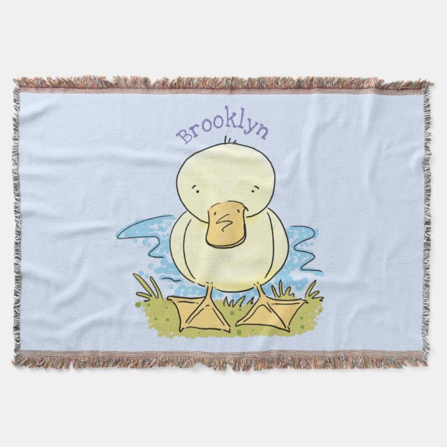 Manta Ilustracion personalizado de pato amarillo (Anverso)