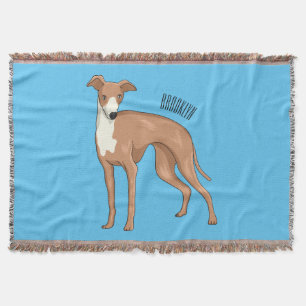 Manta Ilustracion personalizado de perro de Greyhound