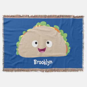 Manta Ilustracion personalizado de taco alegre sonriente