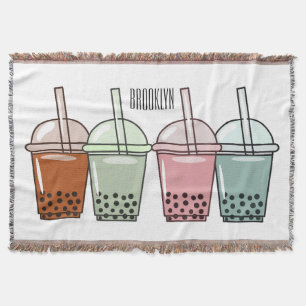 Manta Ilustracion personalizado de té de burbujas