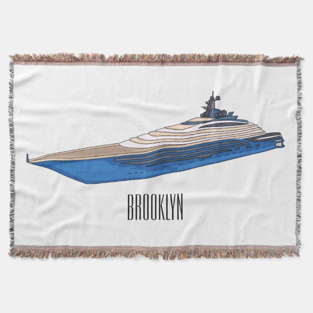 Manta Ilustracion personalizado de yates (Anverso)