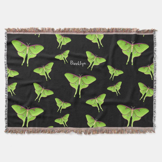Manta Ilustracion personalizado Luna Moth (Anverso)