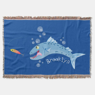 Manta Ilustracion personalizado pescador hambriento de b