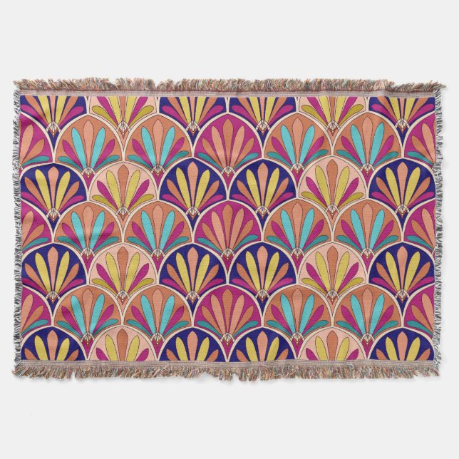 Manta Ilustracion textil tradicional indio (Anverso)