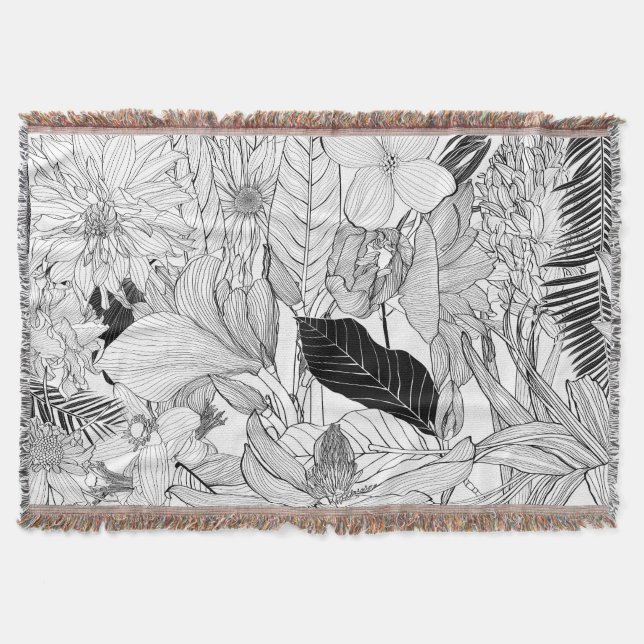 Manta Ilustracion tropical exótico. (Anverso)
