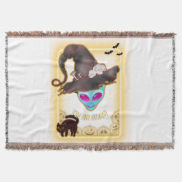 Manta "I'M AN ALIEN" Halloween Throw Blanket
