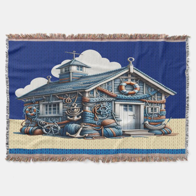 Manta IMAGEN DE KNIT Beach Hut (Anverso)