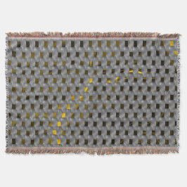 Manta Imagen dorada bajo placas grises, cuadrados oblong