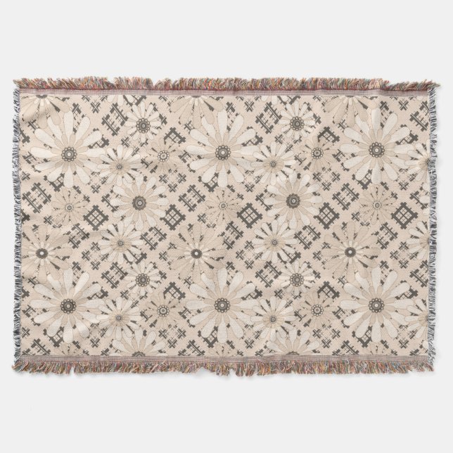 Manta Impecable abstracto de plaqueta a cuadros modernos (Anverso)