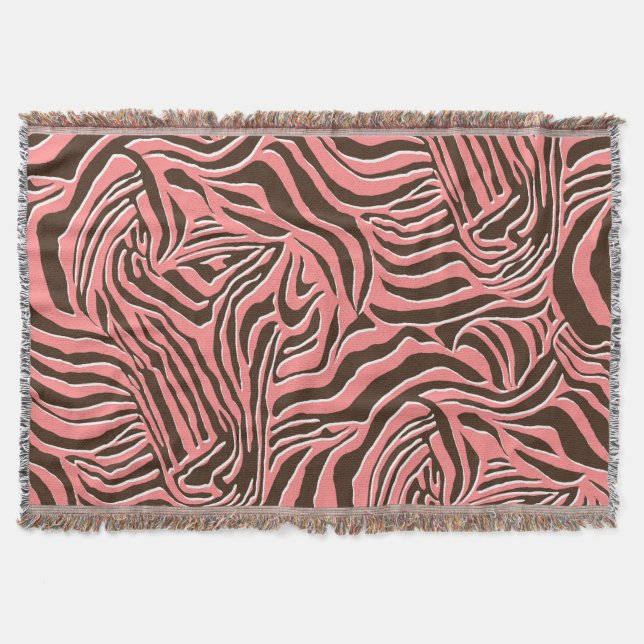 Manta Impresión animal, patrón de cebra impecable. (Anverso)