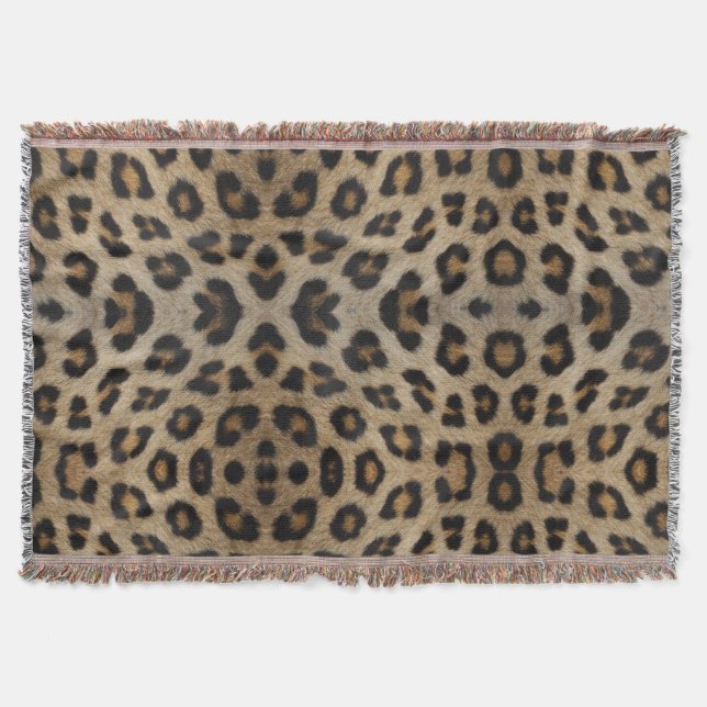 Manta Impresión de estampado de piel de leopardo elegant (Anverso)