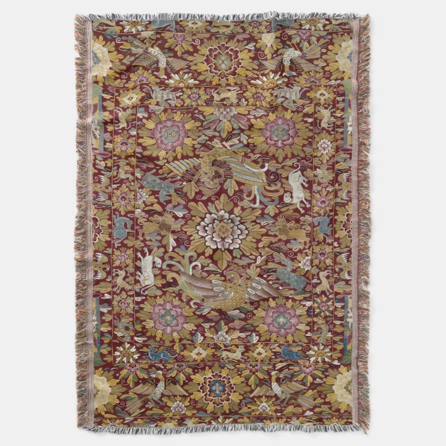 Manta Impresión de tapiz de la antigüedad peruana (Frente vertical)