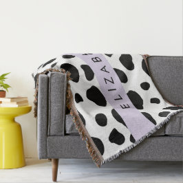 Manta Impresión de vaca, Cuadros De Vaca, Blanco Y Negro