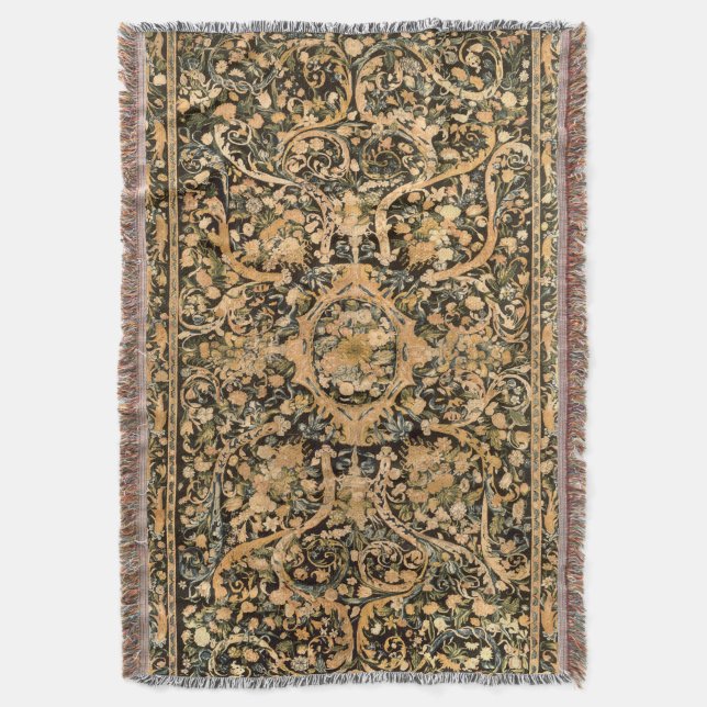 Manta Impresión floral francesa antigua (Frente vertical)