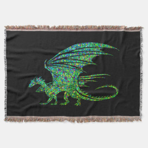 Manta Impresionante mosaico del Dragón Verde
