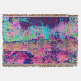 Manta Impresionante paisaje morado y rosa caliente