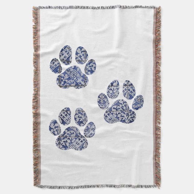 Manta Impresiones de pintas de perro - Baldosas portugue (Frente vertical)