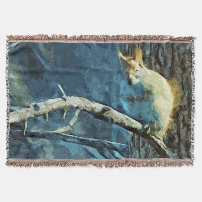 Manta Impresionismo sobre la ardilla roja estadounidense (Anverso)