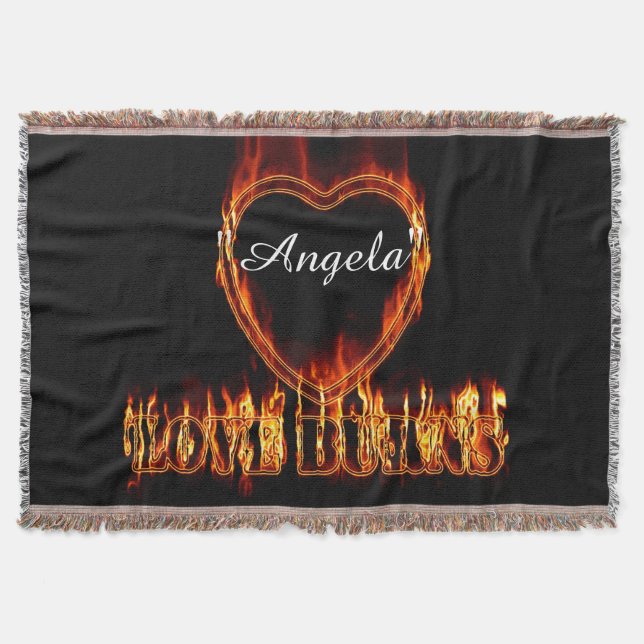 Manta Incendios Flames Amar Burns Diseño Throw Blanket (Anverso)