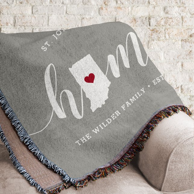 Manta Indiana Home State Personalizado (Subido por el creador)