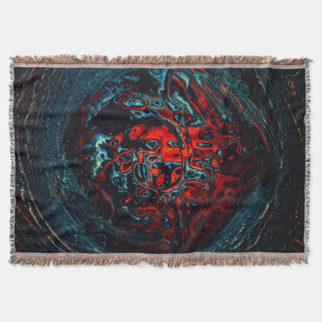 Manta Infierno Oceánico Resplandor Rojo (Anverso)