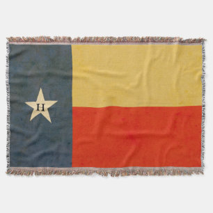 Manta Inicio de la Bandera Rustica Anticuada de Texas
