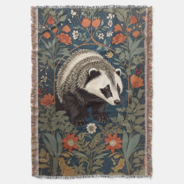 Manta Inspiración del Badger de Woodland William Morris