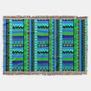 Manta inspirada tribal del tiro de Ikat