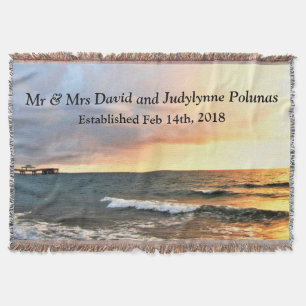MANTA INSPIRING SUNRISE PERSONALIZADO BODA BLANKET
