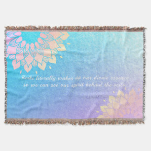 Manta Instructor de Meditación de Yoga Blue Gold Mandala