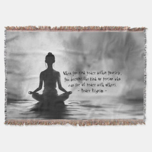 Manta Instructor de Meditación de Yoga Pintura de Tinta 