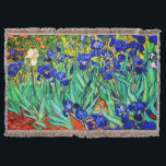 Manta Irises de Vincent Van Gogh<br><div class="desc">Vincent Van Gogh Irises . Pintado en 1889, es uno de los cuadros que creó en el asilo de Saint Paul-de-Mausole en Saint-Rémy-de-Provence en Francia. Es una pintura al óleo. Esta bonita pintura al paisaje artístico representa un campo de flores de iris. Vincent Van Gogh era un artista famoso. Era...</div>