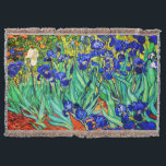 Manta Irises de Vincent Van Gogh<br><div class="desc">Vincent Van Gogh Irises . Pintado en 1889, es uno de los cuadros que creó en el asilo de Saint Paul-de-Mausole en Saint-Rémy-de-Provence en Francia. Es una pintura al óleo. Esta bonita pintura al paisaje artístico representa un campo de flores de iris. Vincent Van Gogh era un artista famoso. Era...</div>