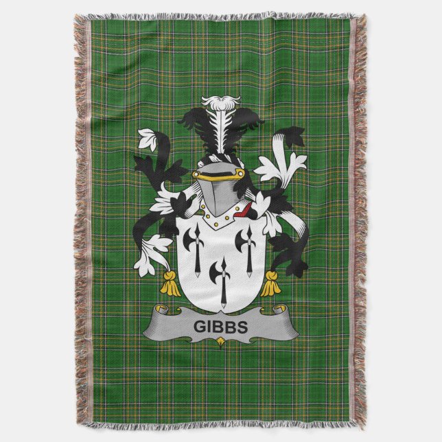 Manta Irlanda: Escudo de armas Gibbs Crest Irlanda (Frente vertical)
