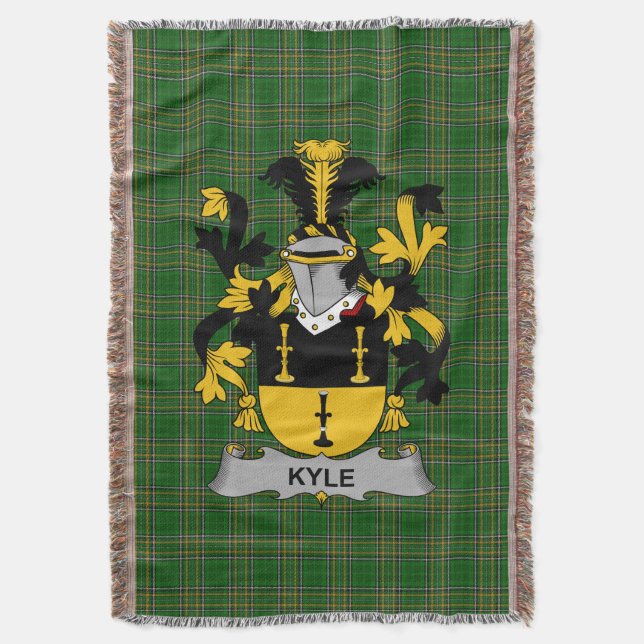 Manta Irlanda: Kyle Coat of Arms Family Crest Irlanda (Frente vertical)