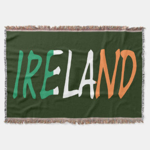 Manta Irlanda Sobrecargada Por La Bandera Irlandesa Tbcn