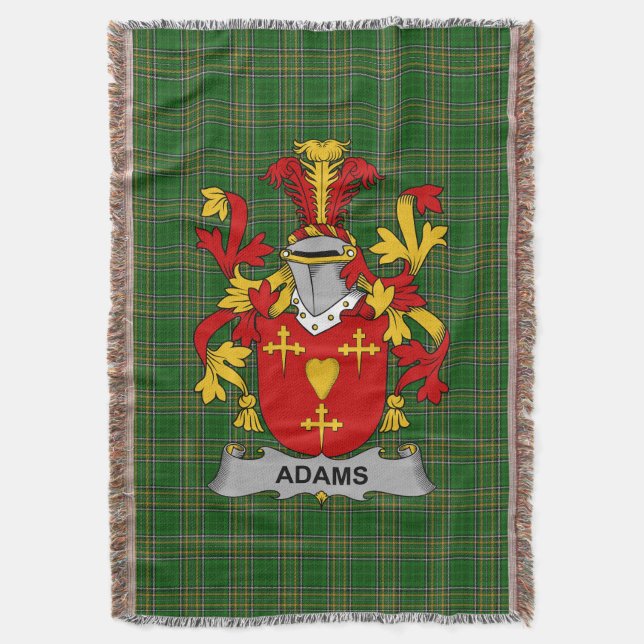Manta Irlandés Adams Escudo de armas Crest Irlanda (Frente vertical)