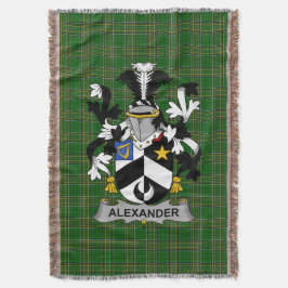 Manta Irlandés Alexander Coat of Arms Family Crest Irlan