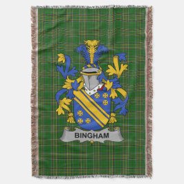 Manta Irlandés Bingham Coat of Arms Family Crest Irlanda