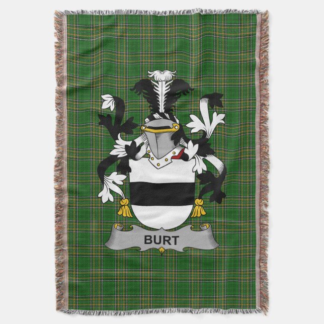 Manta Irlandés Burt o birt Coat of Arms Crest Irel (Frente vertical)